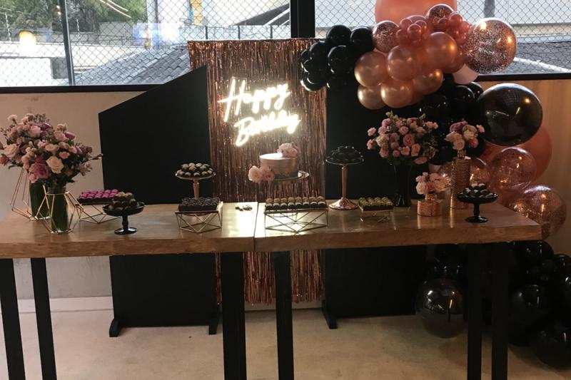 16 anos rose e preto